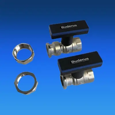 Buderus Pumpenkugelhahn 1 1/4" DN32 set mit / ohne Schwerkraftbremse