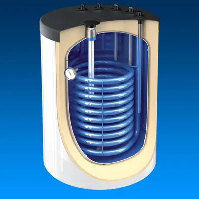 Unterstellspeicher Brauchwasserspeicher Warmwasserspeicher 1 Wärmetauscher
