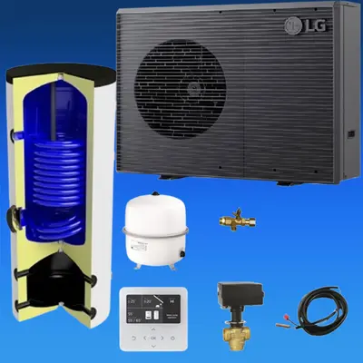 LG Wärmepumpe THERMA V Monoblock S R290 mit Kombispeicher Komplettset