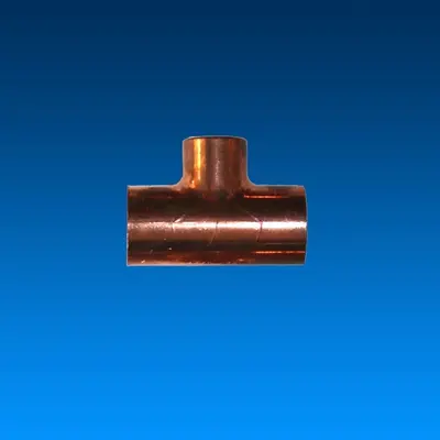 Kupfer T-Stück mittig reduziert, Größe: 15, 18, 22, 28, 35, 42, 54 mm #5130