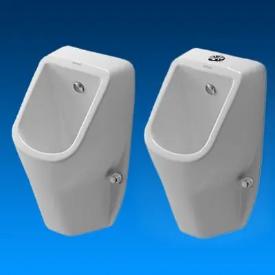 Duravit D-Code Urinal spülrandlos rimless ohne Fliege Zulauf oben/hinten