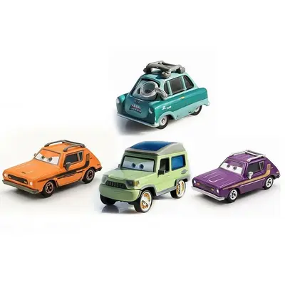 4er-Set Pixar Cars Miles Axlerod Prof. Z Grem Don Crumlin Gussmodell-Spielzeug