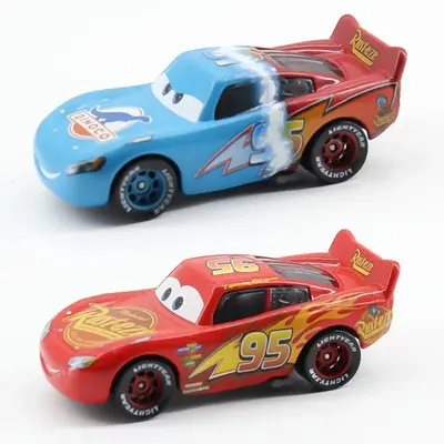 2er-Set Disney Pixar Cars No.95 Half Dinoco McQueen 1:55 Gussauto Kind Geschenk