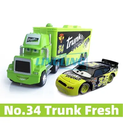 2er Set Disney Pixar Cars Nr.34 Kofferraum Fresh Hauler Truck Diecast Modell