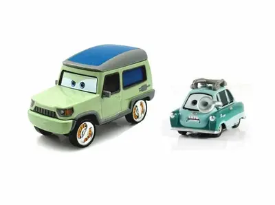 2er-Set Disney Pixar Cars Professor Z & Miles Axelrod 1:55 Gussmodellspielzeug