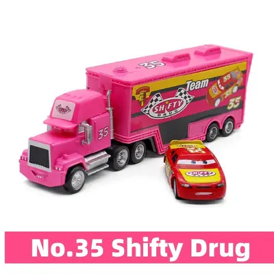 2er Set Disney Pixar Cars No.35 Shifty Drug Hauler Truck Diecast Modell
