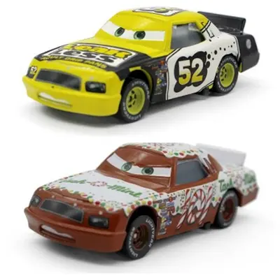 2-Car Disney Pixar Cars NO.101 TACH-O-MINT &NO.52 leak Less 1:55 Diecast Toy Car