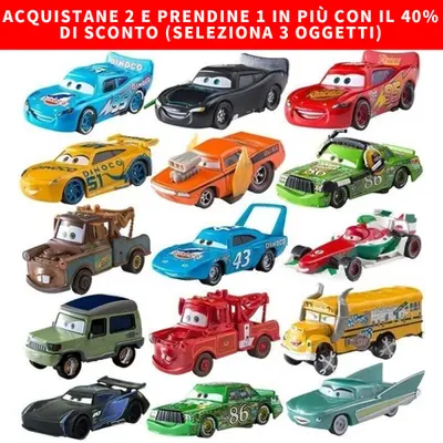Cars 1 Mater Saetta McQueen Disney Pixar Cars 1:55 Druckgussmodell