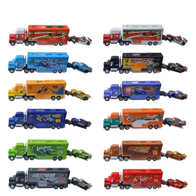 Disney Pixar Cars Chick Hicks Lightning McQueen Mack Hauler Truck & Car Toys New