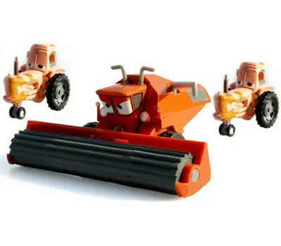3 Stück Pixar Cars Frank der Mähdrescher Traktoren Druckguss Auto Spielzeug