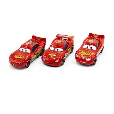 3er-Set Disney Pixar Cars 1 2 3 Nr. 95 Lightning McQueen Gussauto Kind Geschenk