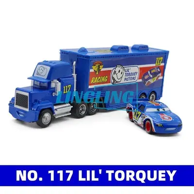 2er Set Disney Pixar Cars No.117 LIL' Torquey Hauler Truck Alu Modell Kind