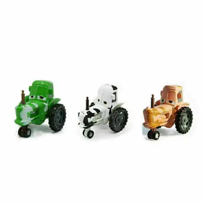 3er Pack Disney Pixar Cars Kuh Traktoren Diecast Spielzeug Fahrzeug Auto 1:55