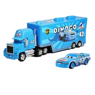 Disney Pixar Cars NO.42 Carl Weathers Mack Hauler Truck + Auto 1:55 Diecast