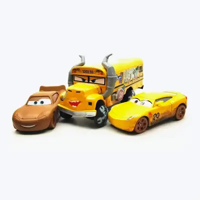 3er Set Disney Pixar Cars Miss Fritter Cruz Ramirez McQueen DieCast Spielzeug