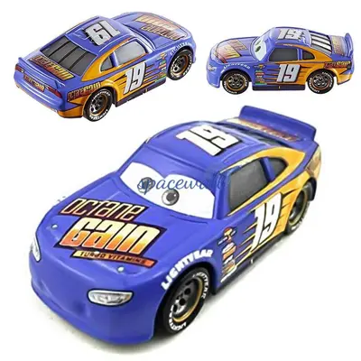 Disney Pixar Cars No.19 Bobby Swift Racer 1:55 Diecast Model Toy Car Loose Gift