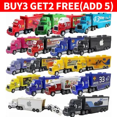 Mini Racers Fahrzeuge Lightning McQueen Jackson Storm Mack Hauler Truck + Auto