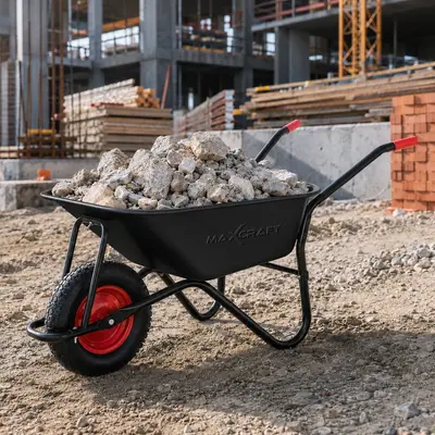 MAXCRAFT Schubkarre Gartenkarre Bauschubkarre Transportkarre Garten 250 kg 100 L
