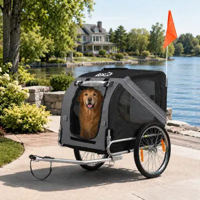 Zoomundo Hundeanhänger Fahrradanhänger Hundetransporter Anhänger Tiere Fahrrad
