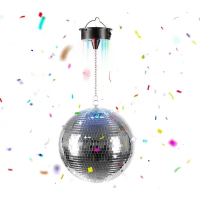 Discokugel Spiegelkugel Lichtkugel Spiegelball Discoball rotierend Motor Licht