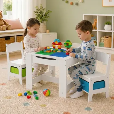 Baby Vivo Kindersitzgruppe Kindertisch Kinderstühle Sitzgruppe Kindermöbel Stuhl