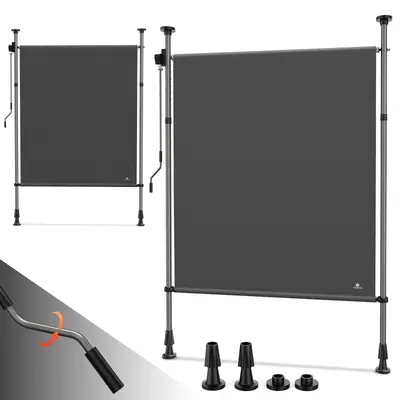Strattore Klemmmarkise Senkrechtmarkise Balkon 100x310 cm Vertikal Sonnenschutz