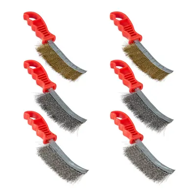 Drahtbürste Stahlbürste Messingbürste Edelstahlbürste Handdrahtbürste 6er Set