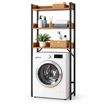Waschmaschinenregal Überbauregal Waschmaschinenüberbau Toilettenregal 3 Ablagen