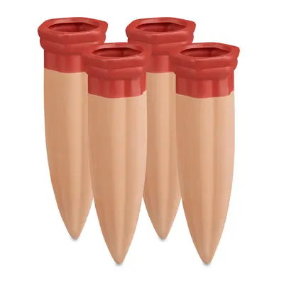Tonspitzen Bewässerung, 4 Gießkegel, Blumengießer, Tonkegel, Pflanzenbewässerung