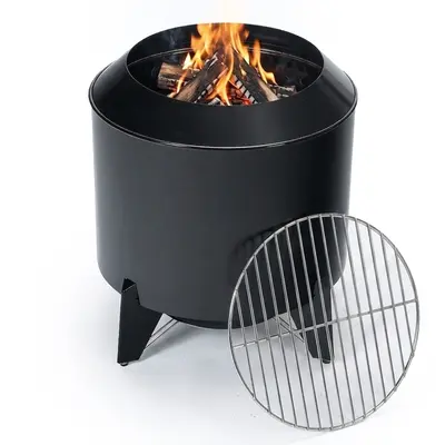 Rauchfreie Feuerstelle Feuerschale Feuerkorb Feuerplatz Terrassenofen Grillrost