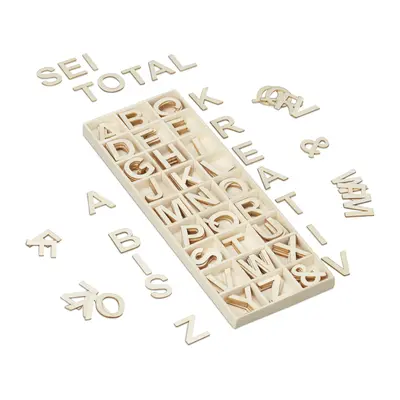 Holzbuchstaben Bastelbuchstaben DIY Buchstaben 156 Stück 3 cm Holzbuchstaben Set