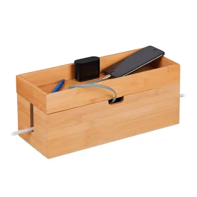 Kabelbox Kabelorganizer Steckdosenbox Kabelsammler natur 0,9 kg Kabelversteck