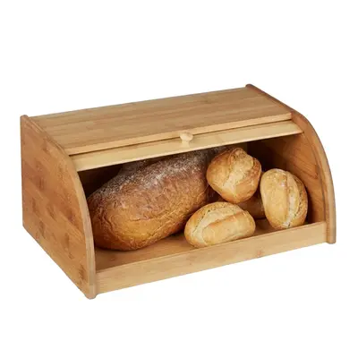 Bambus brotkasten Brotkiste mit Rolldeckel Brotaufbewahrung geruchsneutral