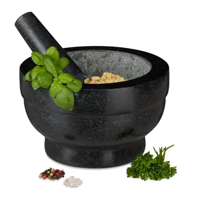 Mörser mit stößel Kräuter Zerkleinerer 5,6 kg 1 l Granit Mörser Küchen Mörser