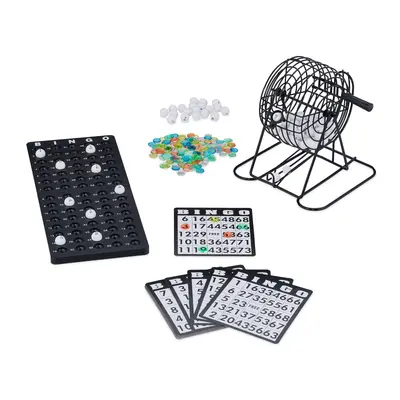 Bingo spiel bunt 75 Kugeln Bingo-Maschine Tombola-Spiel Familien-Bingo 18 Karten