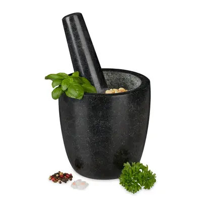 Mörser mit stößel Küchenmörser Gewürzmörser 500 ml Mörser aus Granit robust