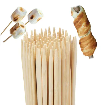 Stockbrot spieße Grillspieße 200 Stück 90 cm Marshmallow Spieße Bambus Spieße