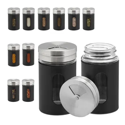 Gewürzstreuer Gewürzbehälter Gewürzdosen Streuer Set 90 ml Sichtfenster