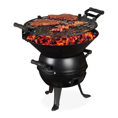 Grillfass Gusseisen Grill tragbar höhenverstellbar Balkon Grill Camping Grill