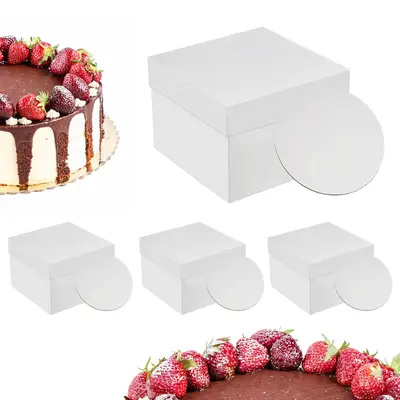 Tortenbox Tortenschachtel Kuchenbox Transportbox Gebäckbox Tortenkarton Set