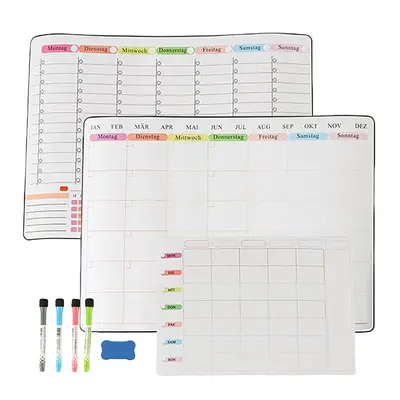 Whiteboard Wochenplaner Monatsplaner Essensplaner Magnet Kalender To Do 3er Set