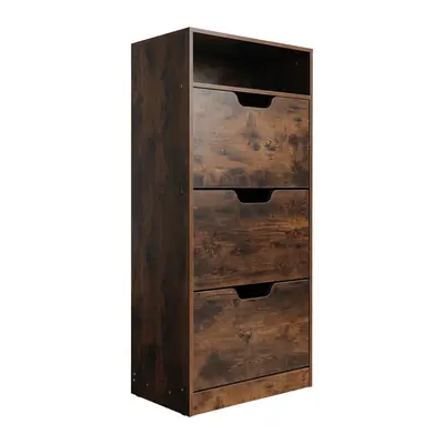 Schuhschrank Schuhkipper Schuhkasten Schuhständer Schuhkommode 3 Fächer Ablage