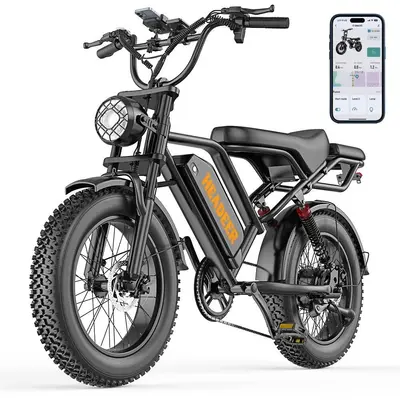 E-Bike 20" Fatbike Pedelec 25KM/H 48V 20Ah Vollfederung Elektrofahrrad 150kg APP