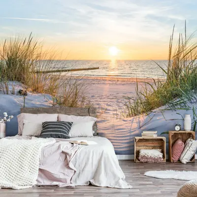 Fototapete Strand Meer Nordsee 3D Effekt Wohnzimmer VLIES TAPETE XXL + KLEISTER