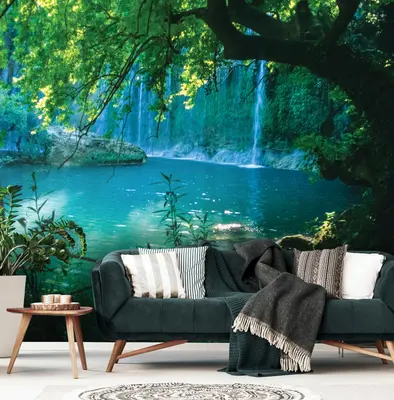 WASSERFALL WALD NATUR Vlies Fototapete Dschungel Wohnzimmer TAPETE + KLEISTER