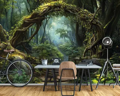 Fototapete 3D Effekt Wald Natur Wohnzimmer VLIES TAPETE XXL + KLEISTER 311