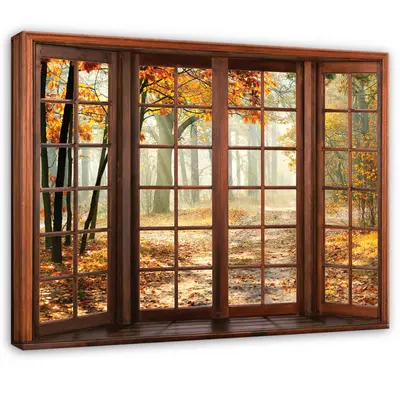 Leinwand Terrasse Herbst Landschaft Wandbilder Groß Leinwandbild Wanddeko 187