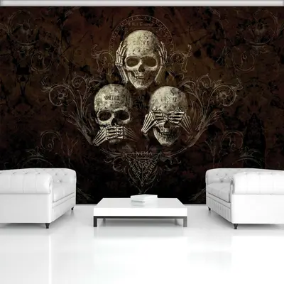 ALCHEMY Vlies Fototapete Totenkopf Skull Gothic Skelett Schädel Fantasy 485