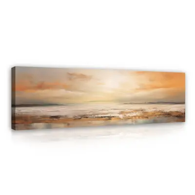 Leinwand Bilder Groß Abstrakt Strand Modern XXL Wandbild Leinwandbild 145x45