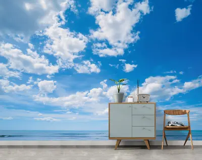 Fototapete Himmel Wolken Blau Weiß Natur VLIES TAPETE XXL + KLEISTER 543